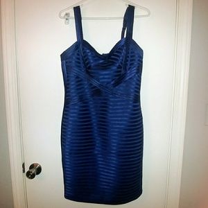 EUC BCBG Max Azria blue bandage dress